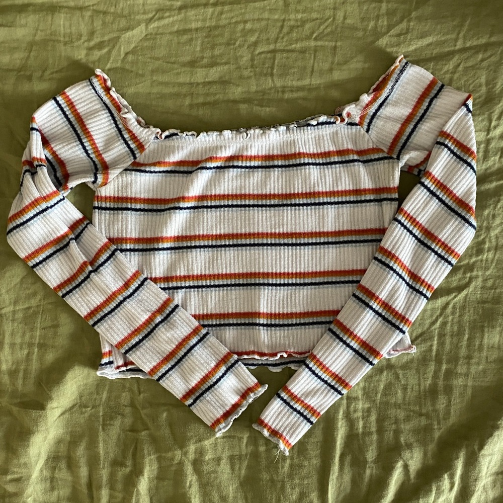 Long sleeve off the shoulder top